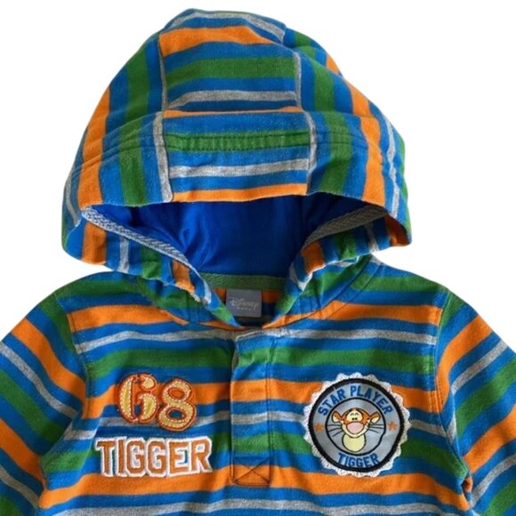 Disney Baby Stripe Star Player Tigger Hoodie 12 Months - Picture 4 of 13